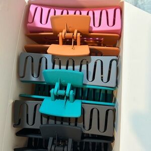 12 Pack Multi-Color Hair Clip Set
